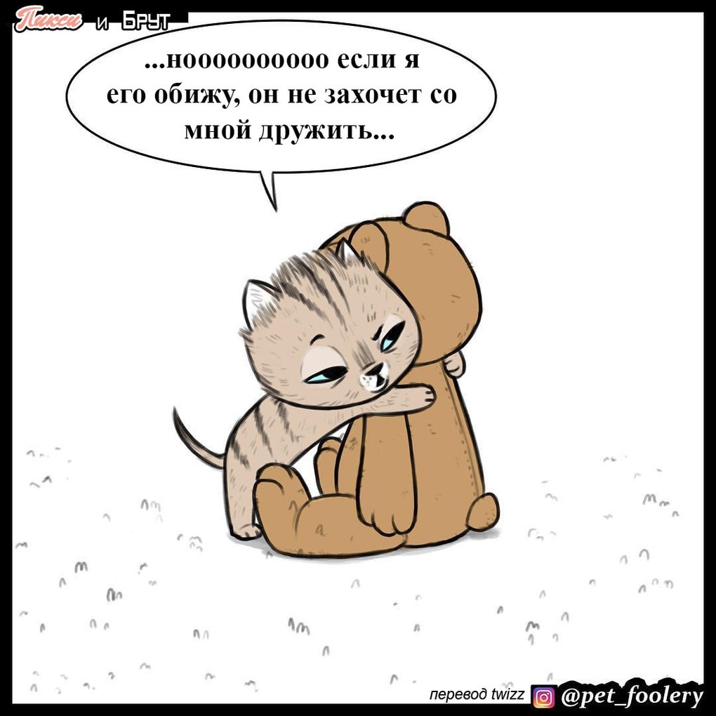 Комикс про собаку и котенка