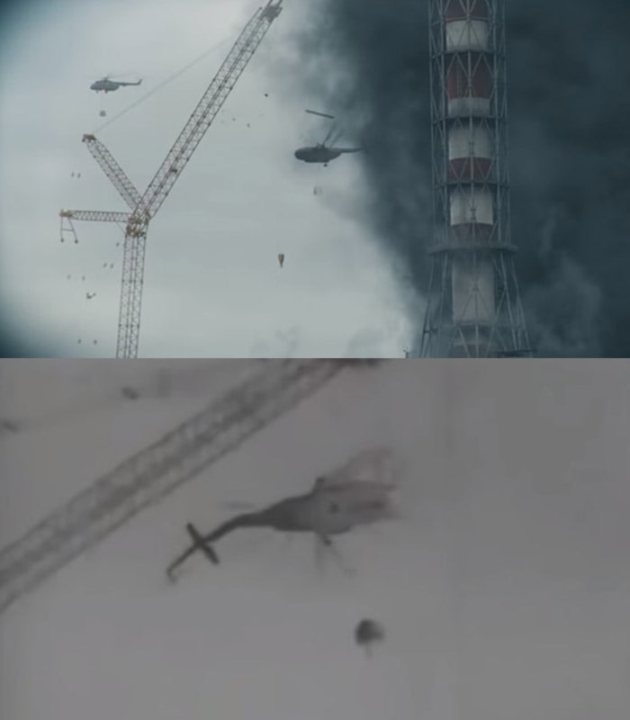 16 кадров из сериала «Чернобыль» в сравнении с документальной хроникой